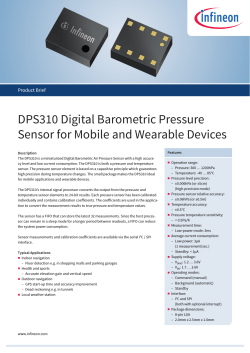 Product Brief DPS310 Pressure Sensor