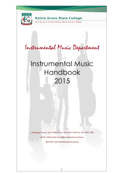 2015 Instrumental Music Handbook
