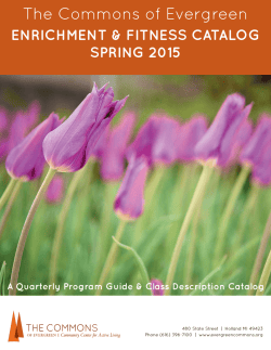Enrichment/Fitness Catalog