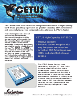 CETUS High Capacity 2.5” SSD`s