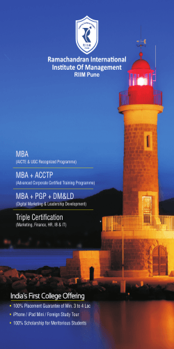 MBA MBA + ACCTP MBA + PGP + DM&LD Triple