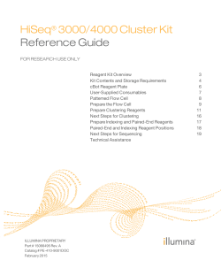 HiSeq 3000/4000 Cluster Kit Reference Guide