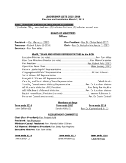 LEADERSHIP LISTS 2015-2016