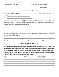SA Facilities Usage Request Form