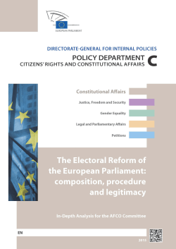 The Electoral Reform of the European Parliament: composition