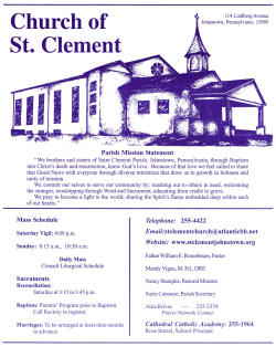 Bulletin Mar 1 2015 - St. Clement Church