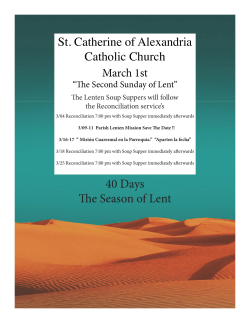 St. Catherine of Alexandria Catholic Church 40 Days The Season of