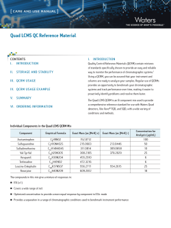 Quad LCMS QC Reference Material