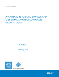 architecture for emc storage and milestone xprotect corporate