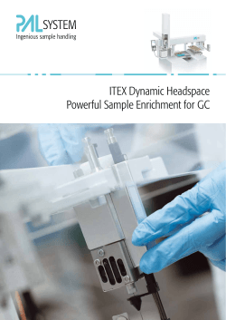 ITEX Dynamic Headspace Powerful Sample