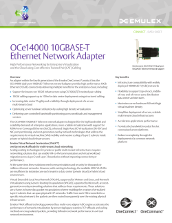 OCe14000 10GBASE-T Ethernet Network Adapter Data