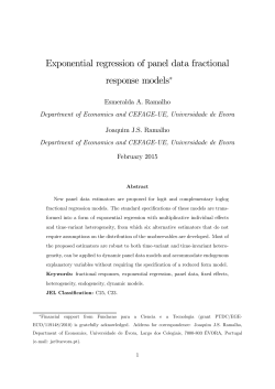 Exponential regression of panel data fractional response models∗