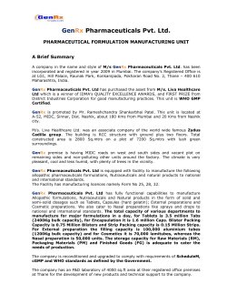 GenRx Pharmaceuticals Pvt. Ltd.