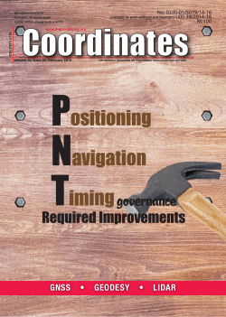 Pdf - Coordinates : A resource on positioning, navigation and beyond
