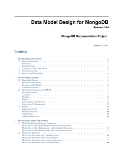 Data Model Design for MongoDB