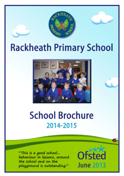 School Brochure - Rackheath Primary School