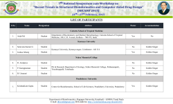 LIST OF PARTICIPANTS - Home Page