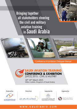 exhibitor manual - Saudi Aviation Training Conference & Exhibition