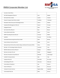 IRMSA Corporate Member List - The Institute of Risk Management