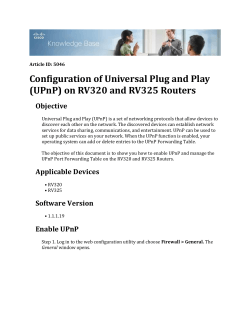 Configuration of Universal Plug and Play (UPnP) on RV320 and RV325