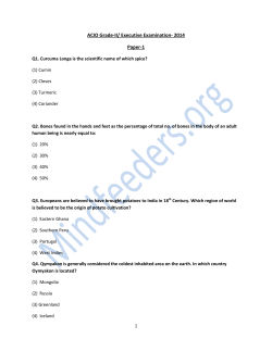 ACIO Grade-II/ Executive Examination- 2014 Paper-1