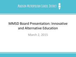 Madison School District Presentation