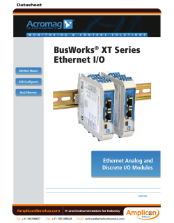BusWorks XT Series Ethernet I/O Modules