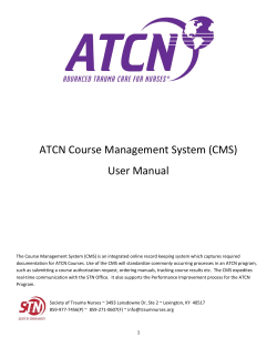 ATCN Course Management System (CMS) User Manual