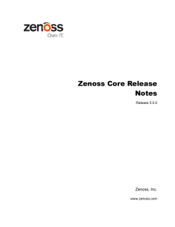 Zenoss Core Release Notes 5.0.0