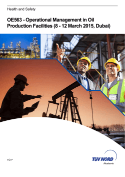 Operational Management in Oil Production Facilities