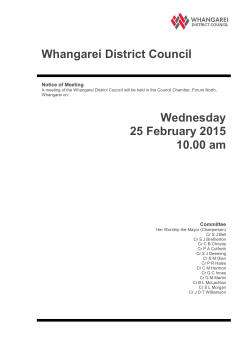 Council Agenda - 25 February 2015