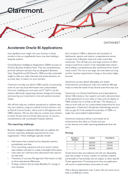 Accelerate Oracle BI Applications