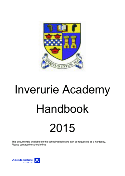 Inverurie Academy Handbook 2015