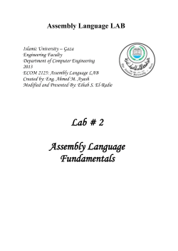 Lab2_Assembly Language Fundamentals