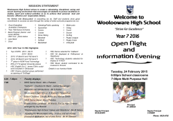 Open Night Program - Woolooware High School