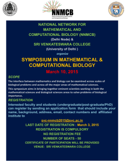 symposium in mathematical & computational biology
