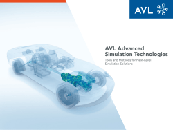 AVL Advanced Simulation Technologies Catalog