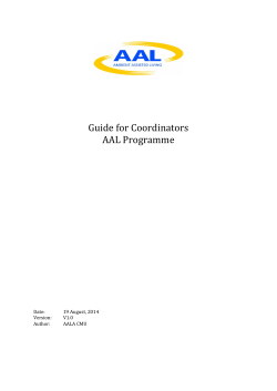 Guide for coordinators - Ambient Assisted Living Joint Programme
