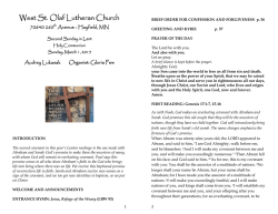 Weekly Church Bulletin