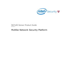 Network Security Platform NS7x00 Sensor Product Guide