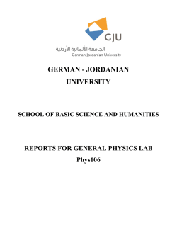 reports for general physics lab 106