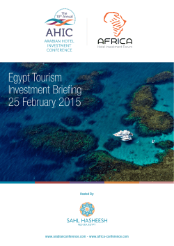 Egypt Tourism Investment Briefing 25 February 2015
