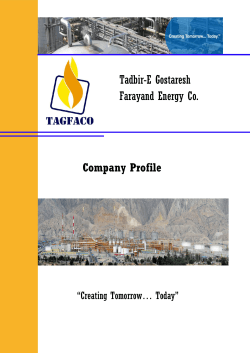 Company Profile Tadbir-E Gostaresh Farayand Energy Co.