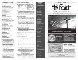 Weekly Bulletin - Faith Baptist Church