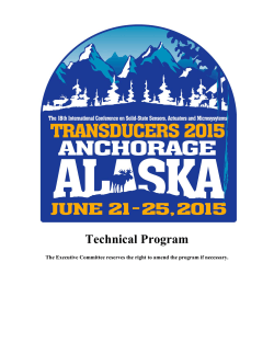 Technical Program - Transducers 2015