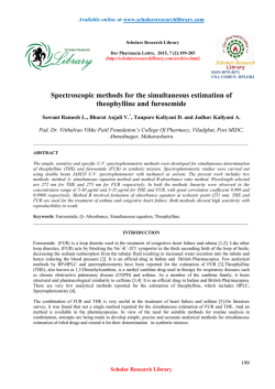 Spectroscopic methods for the simultaneous estimation of