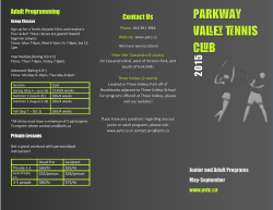 Contact Us - Parkway Valley Tennis Club