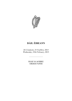 DÁIL ÉIREANN - Houses of the Oireachtas