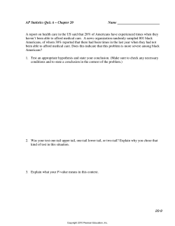 Chapter 20 Quiz - version a - blank copy and answer key combined