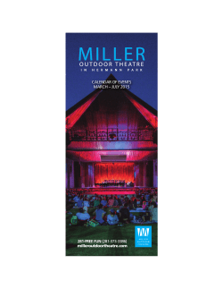 Printable Schedule - Miller Outdoor Theatre